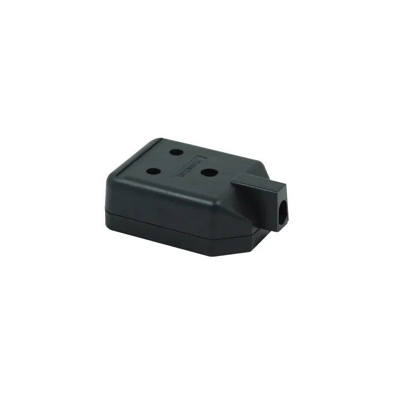 15A Heavy-Duty Round Pin Mains Socket – Black