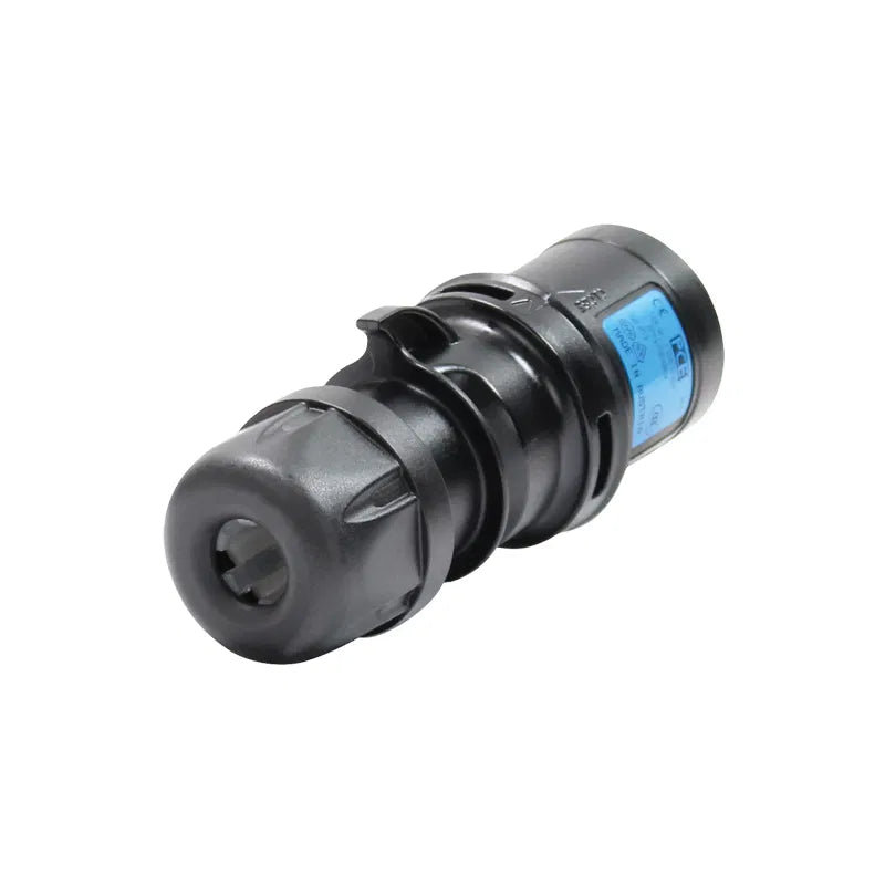 16A 230V 2PE Black Mains Plug