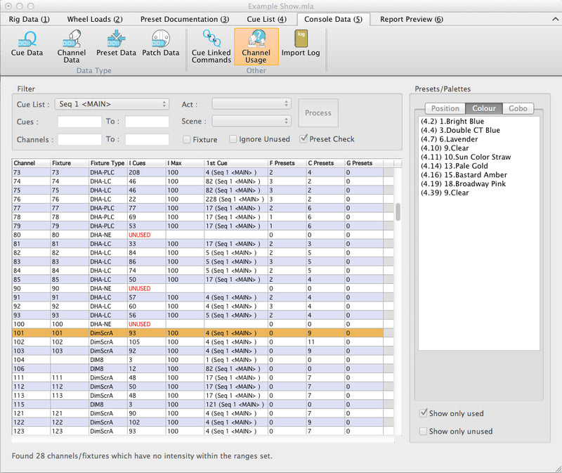 City Theatrical Moving Light Assistant
