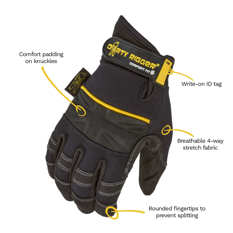 Dirty Rigger Comfort Fit Rigger Gloves – Full Fingered