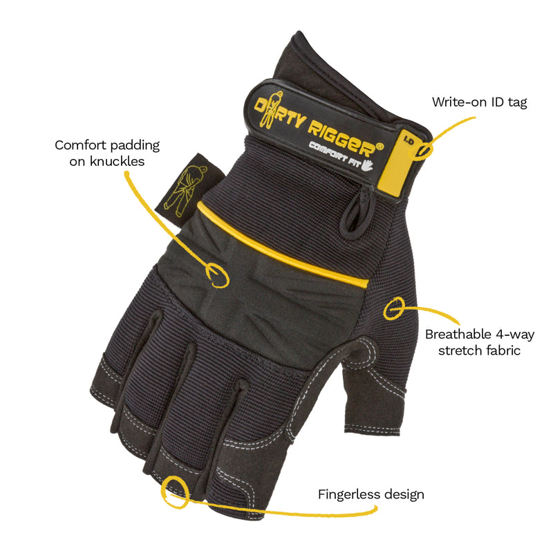 Dirty Rigger Comfort Fit Rigger Gloves – Fingerless