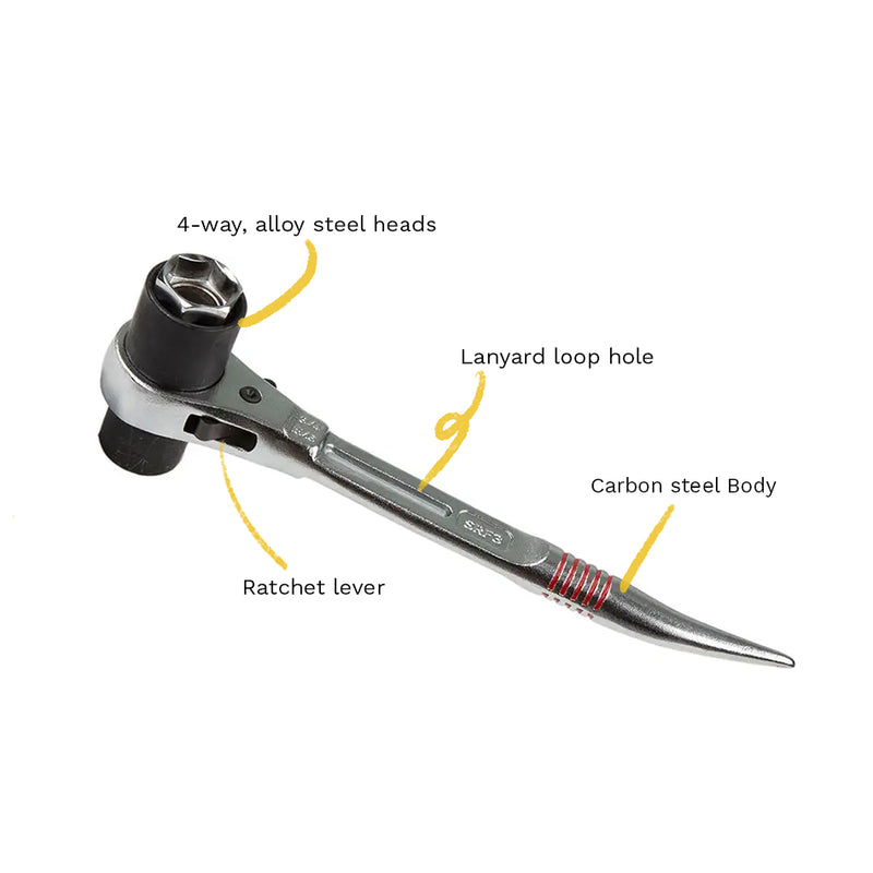 Dirty Rigger 4-in-1 Podger Ratchet (Imperial)