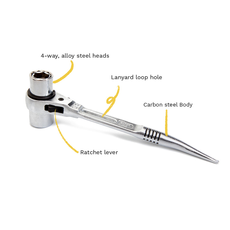 Dirty Rigger 4-in-1 Podger Ratchet (Metric)
