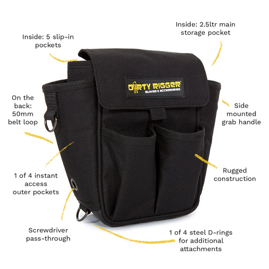 Dirty Rigger - Tech Pouch 2.0 — Rugged Tool Pouch with 2.5 L Capacity