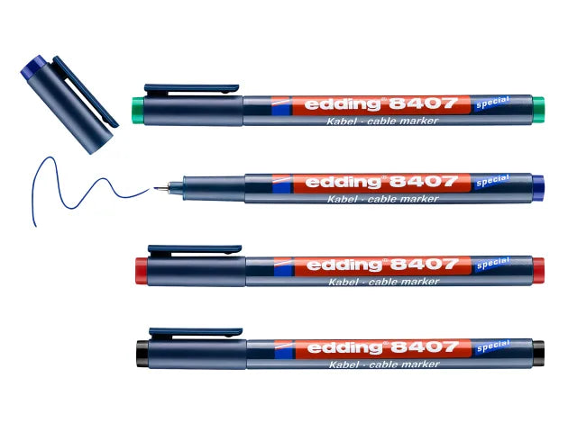 edding 8407 Cable Marker Set – 4 Pack