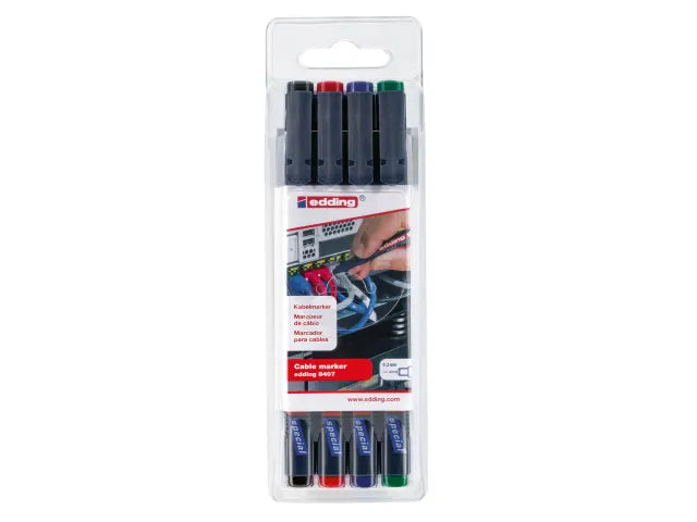 edding 8407 Cable Marker Set – 4 Pack