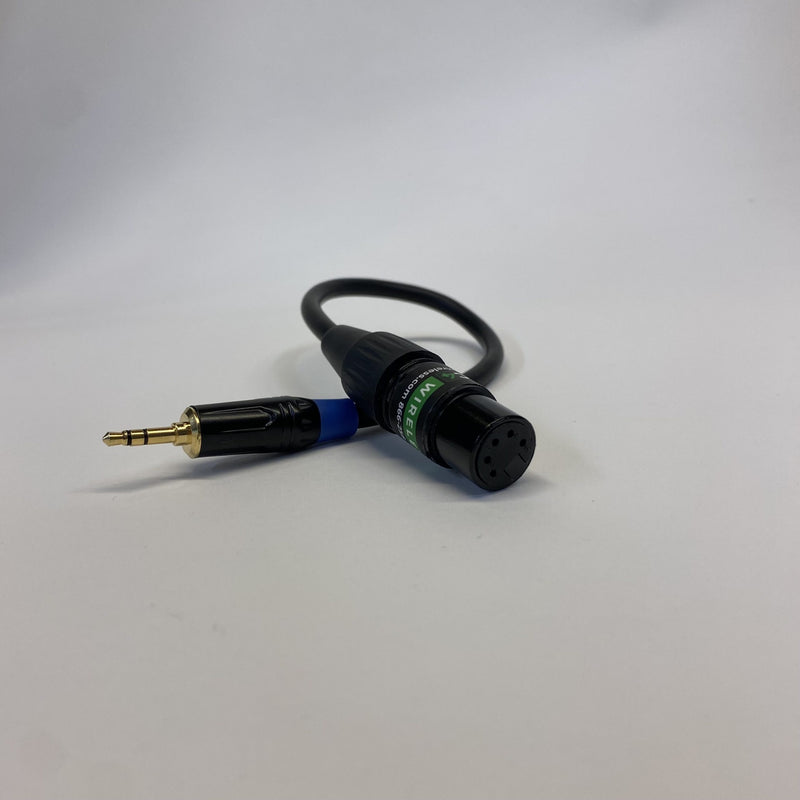 5-pin XLR Female to 3.5mm minijack RA adaptor - RC4 wiring - 1m Right Angle