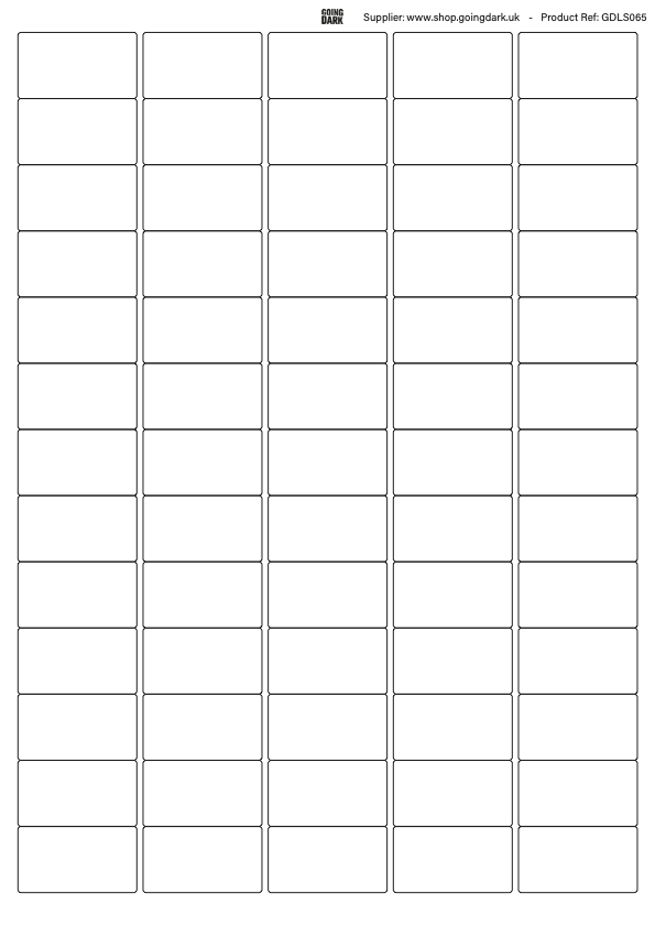 Various label sizes included in the LX Label Bundle: 65, 10, 20, 21, and 189 labels per sheet.