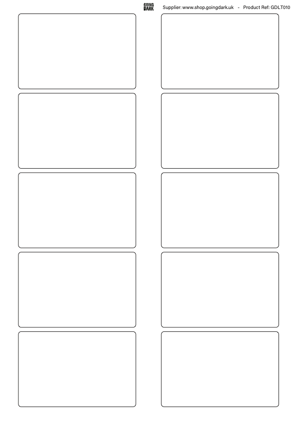 Close-up of A4 label sheets compatible with inkjet and laser printers.