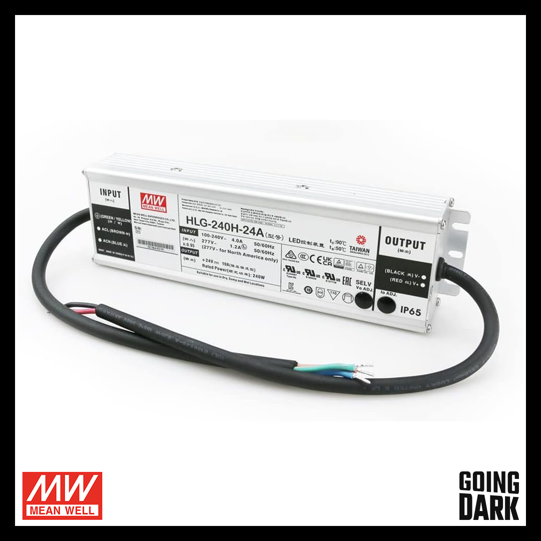 Meanwell HLG-240-24 — 240W 24V Waterproof LED Power Supply