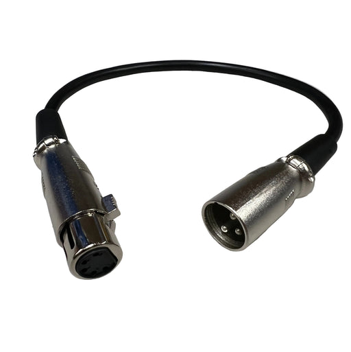 XLR3M to XLR5F Adapter - DMX Adapter City Theatrical