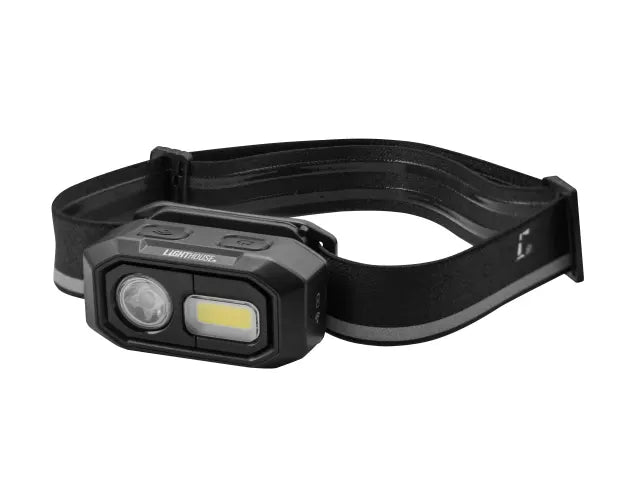 Lighthouse Elite Rechargeable LED Sensor Headlight – 300 Lumens (L-HEHEAD300R)