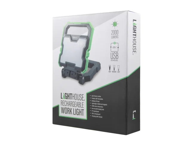 Lighthouse Rechargeable Work Light – 2000 Lumens (L/HRWL2000)