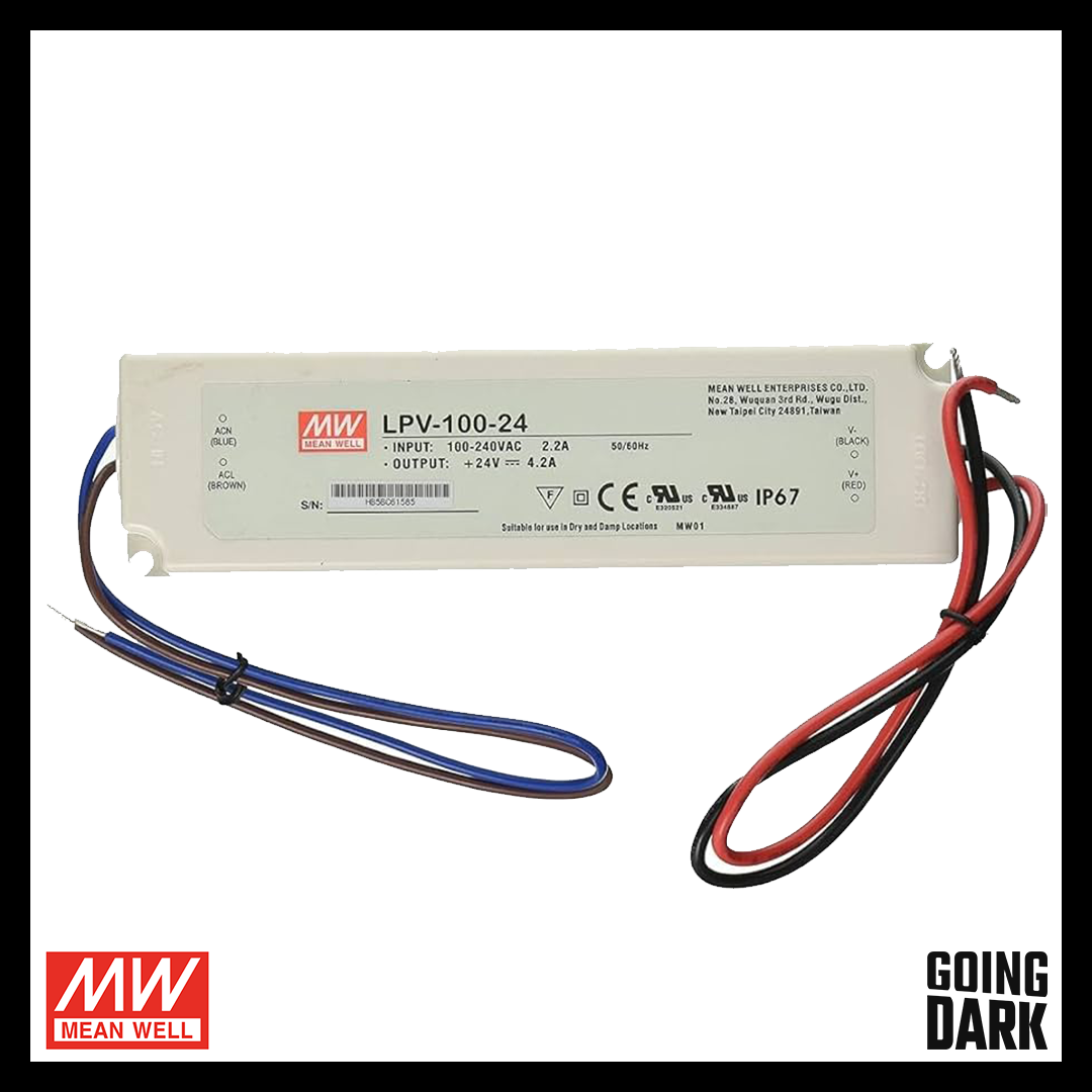 Meanwell LPV-100-24 — 100W 24V Waterproof LED Power Supply