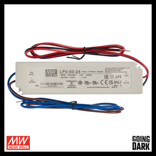 Meanwell LPV-60-24 — 60W 24V Waterproof LED Power Supply