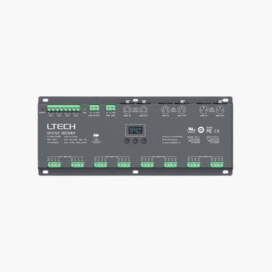 LTECH LT-924-OLED, 24 Channel 3A, 12-24V DC, DMX512 Decoder