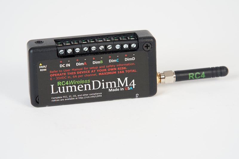 RC4 LumenDimM4 Four-Channel CRMX Wireless Dimmer