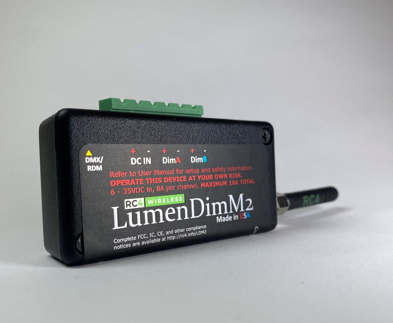 RC4 LumenDimM2 Two-Channel CRMX Wireless Dimmer