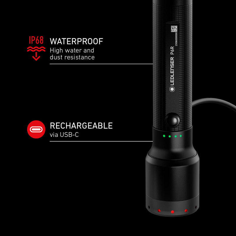 P6R Rechargeable Torch 2025, 1200 Lumens