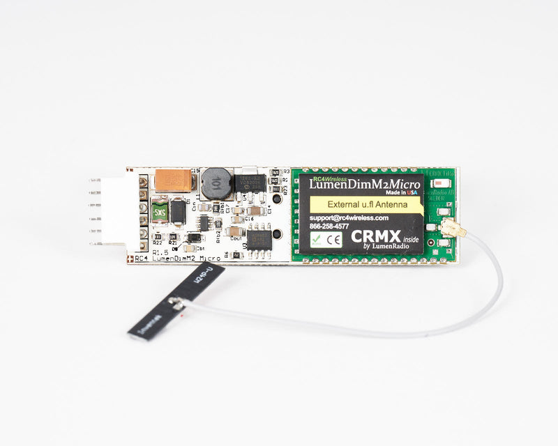 RC4 LumenDimM2micro 2-Channel CRMX Wireless Dimmer (EXTernal Antenna)