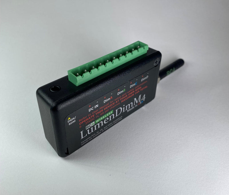 RC4 LumenDimM4 Four-Channel CRMX Wireless Dimmer