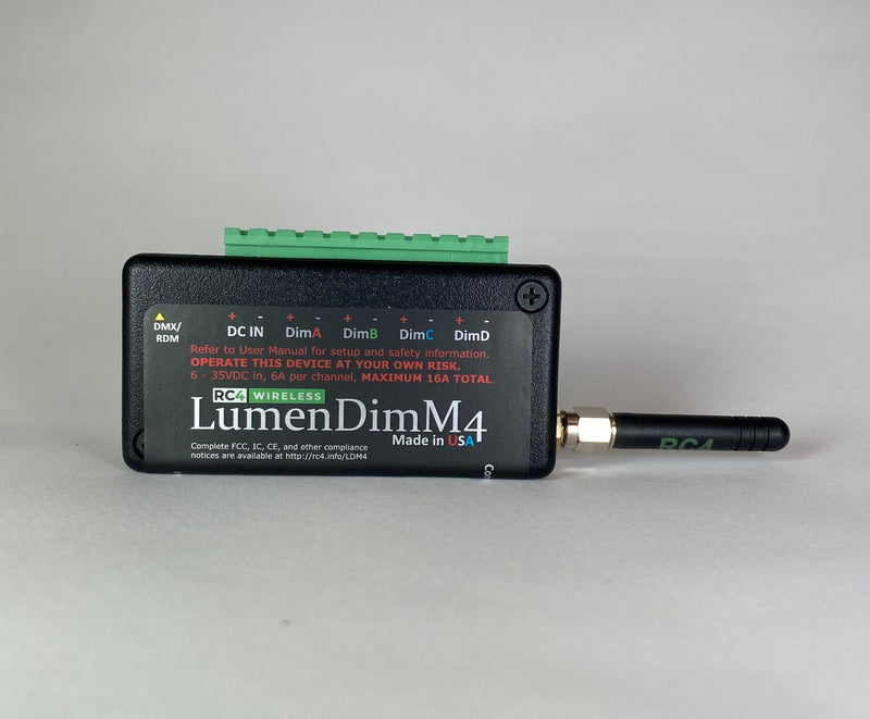 RC4 LumenDimM4 Four-Channel CRMX Wireless Dimmer