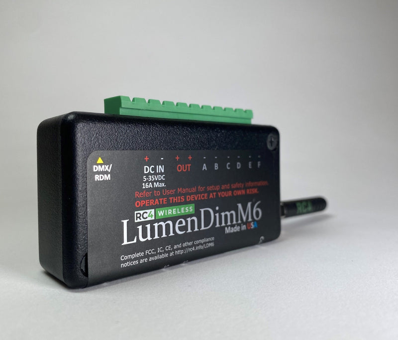 RC4 LumenDimM6 Six-Channel CRMX Wireless Dimmer