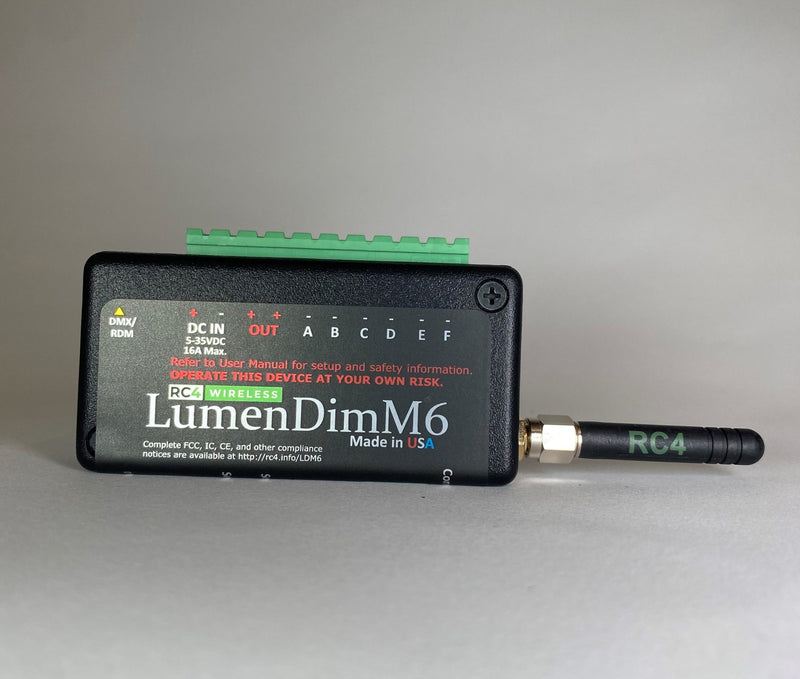 RC4 LumenDimM6 Six-Channel CRMX Wireless Dimmer