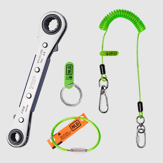 Tool Safety Bundle — Quad Spanner with Lanyard & Tether Kit