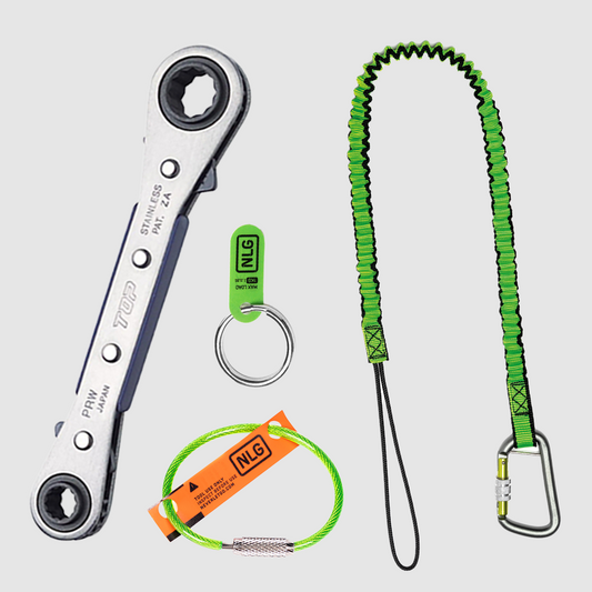 Tool Safety Bundle — Quad Spanner with Lanyard & Tether Kit