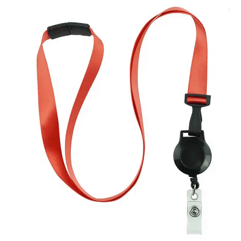 Retractable Badge Reel with Fabric Lanyard