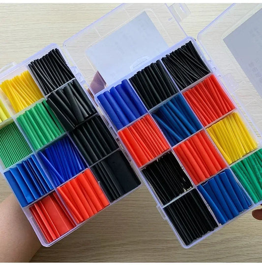 800pcs Heat Shrink Tube Assortment Kit — 12 Sizes &amp; 5 Colours