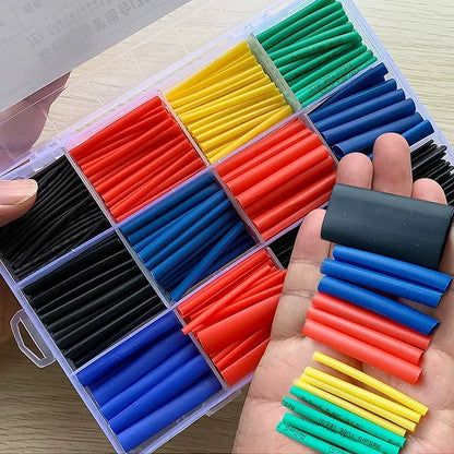 800pcs Heat Shrink Tube Assortment Kit — 12 Sizes &amp; 5 Colours