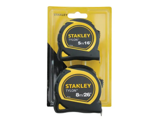 Stanley Tools Tylon™ Pocket Tape Twin Pack – 5 m & 8 m