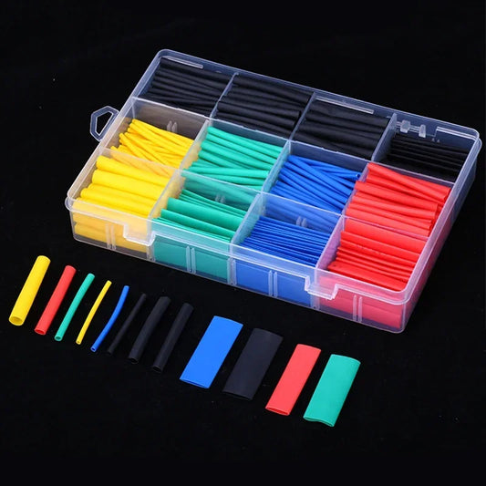 800pcs Heat Shrink Tube Assortment Kit — 12 Sizes &amp; 5 Colours