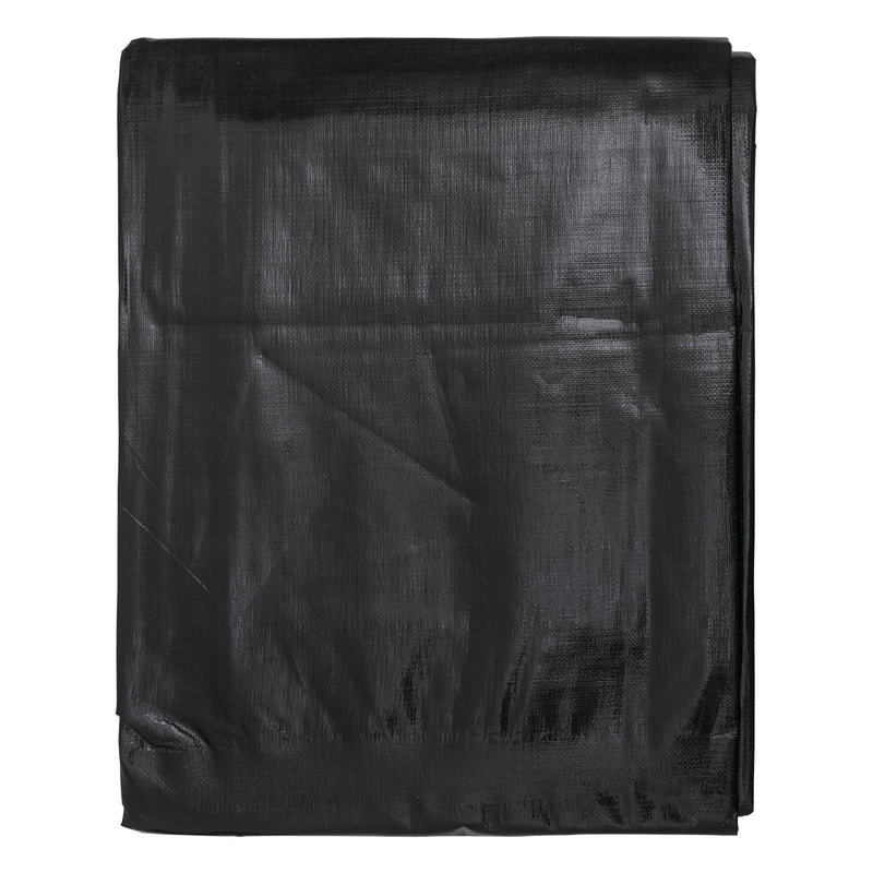 Black/Silver L-Grade Tarpaulin with Bungee Balls (Black)