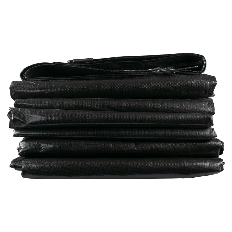 Black/Silver L-Grade Tarpaulin with Bungee Balls (Black)
