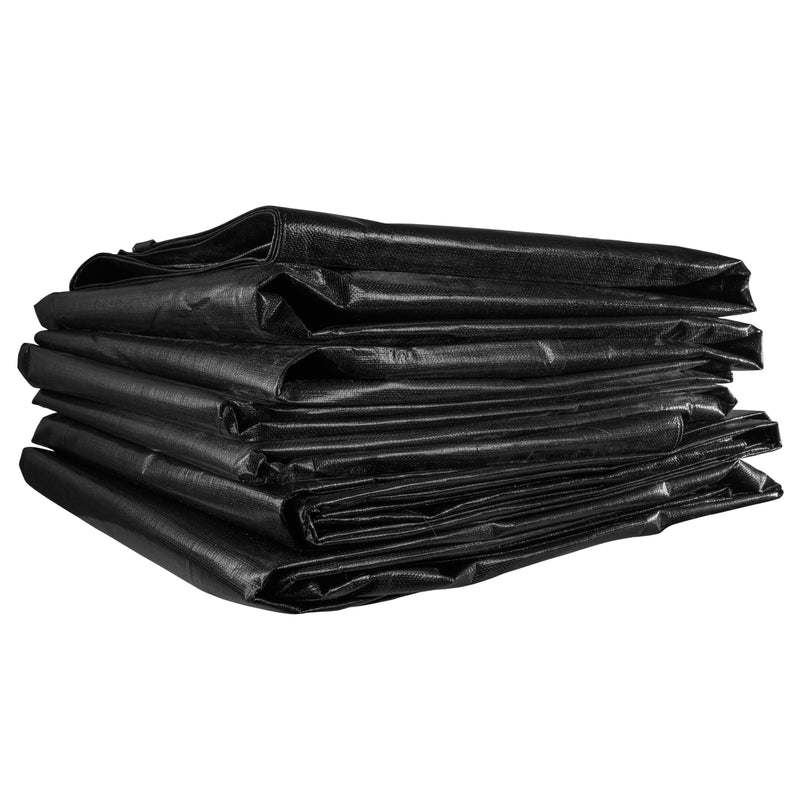 Black/Silver L-Grade Tarpaulin with Bungee Balls (Black)