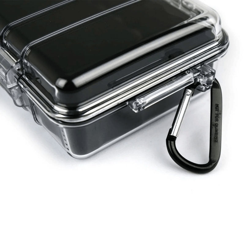 Peli 1060 Micro Case – Clear - Black | Waterproof Crushproof Kit Box