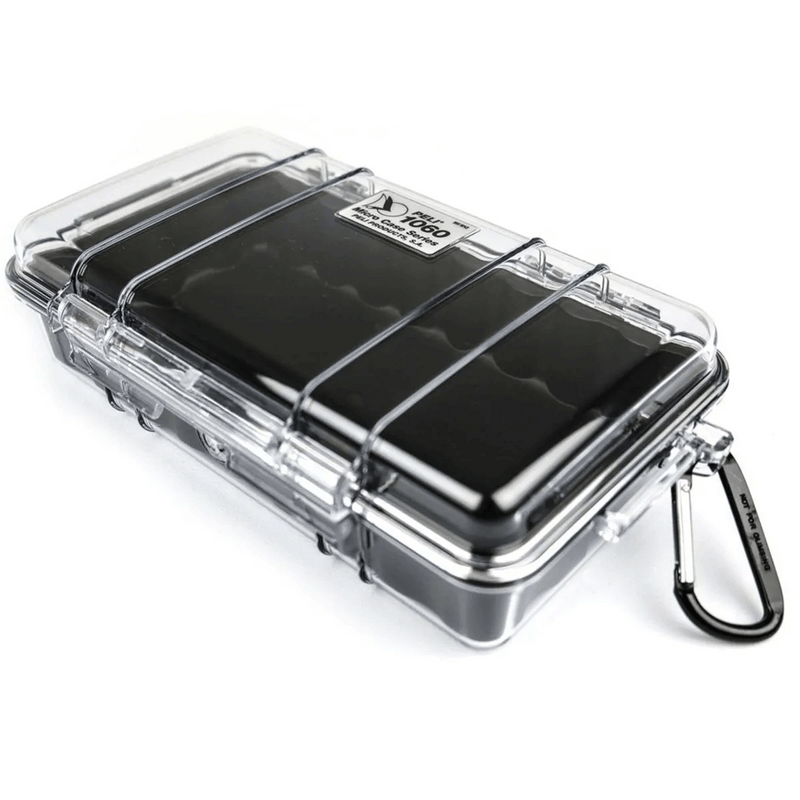 Peli 1060 Micro Case – Clear - Black | Waterproof Crushproof Kit Box