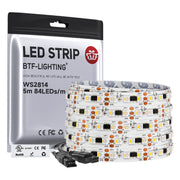 BTF-LIGHTING WS2814 RGBW 24V Cold White IP30 addressable LED strip 84 LEDs/m
