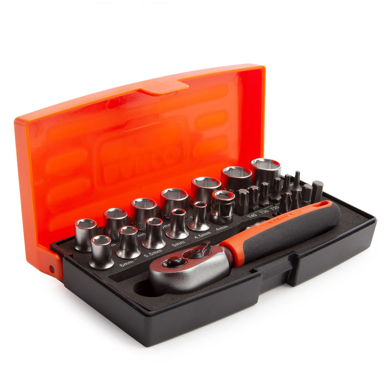 Bahco SL25 Metric Bit & Socket Set – 1/4″ Dynamic Drive (25 Piece)