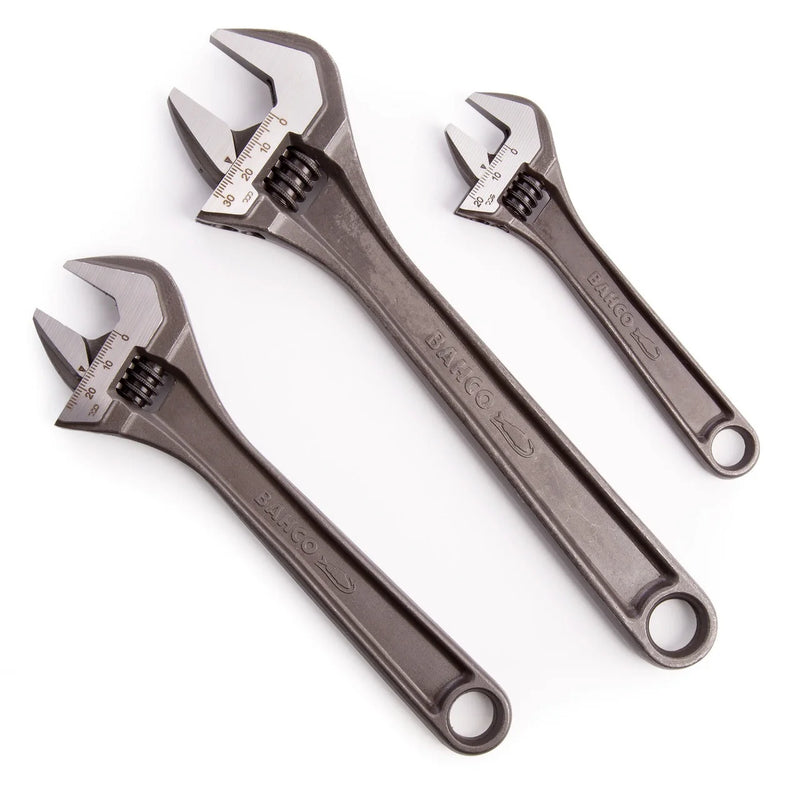 Bahco ADJUST3 Adjustable Wrench Set – 3 Piece (6″, 8″, 10″) | Professional-Grade Hand Tools