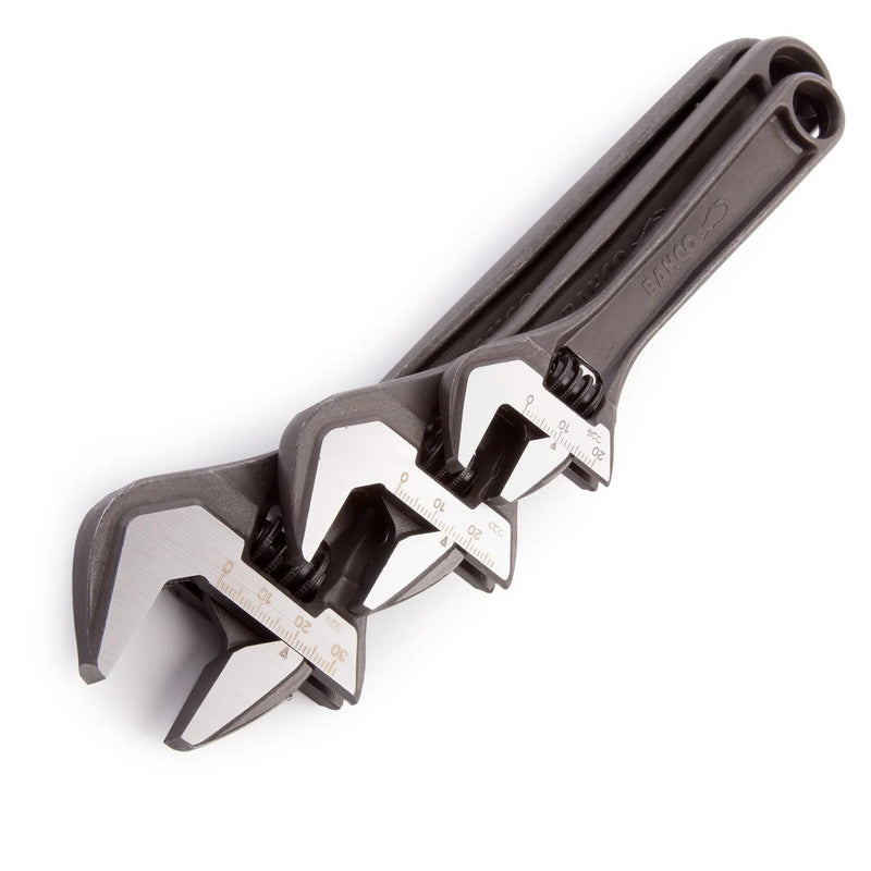 Bahco ADJUST3 Adjustable Wrench Set – 3 Piece (6″, 8″, 10″) | Professional-Grade Hand Tools