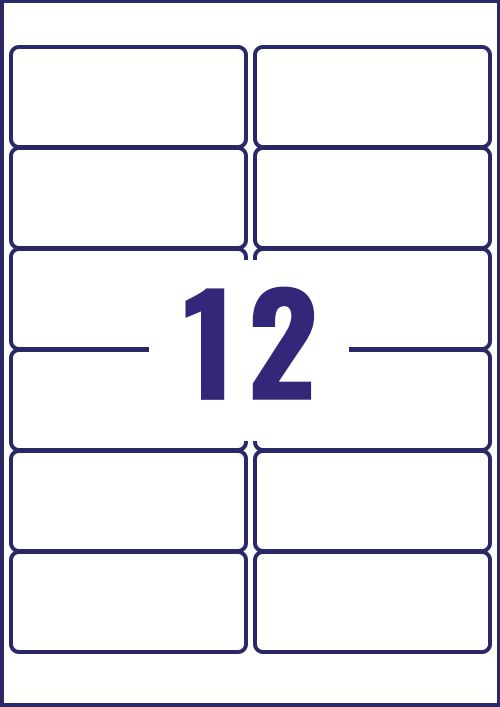 Avery Laser Heavy Duty Label 99.1 x 42.3mm - 12 per A4 Sheet - Silver - Pack of 240 Labels - L4776-20