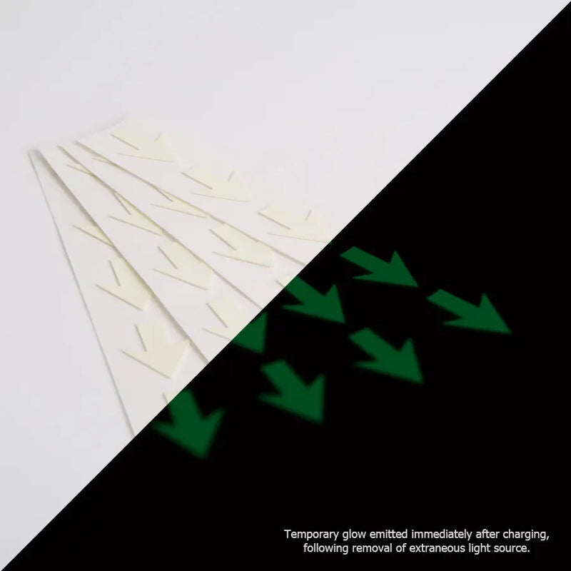 Le Mark Photoluminescent Glow Arrows – 25 × 19mm, Pack of 20