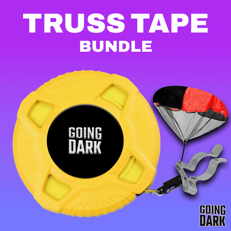 Cloth Measuring Tape with Terry Clip & Mini Parachute – Truss & Lighting Bar Measuring Tool