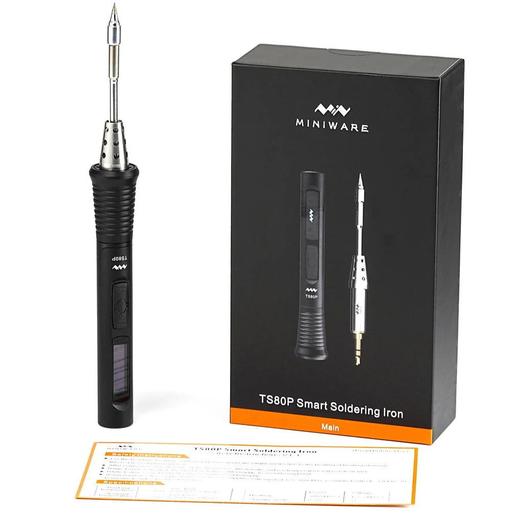 Miniware TS80P Smart USB-C Soldering Iron — 30 W Portable OLED — Going ...